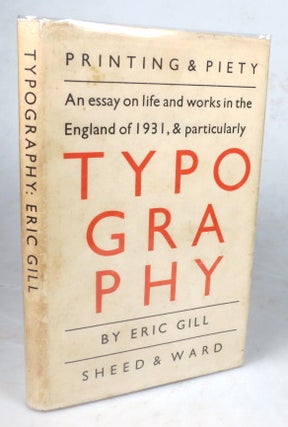 Item #45462 An Essay on Typography. Eric GILL