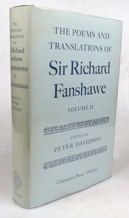 Item #46241 The Poems and Translations of... Volume II. Edited by Peter Davidson. With an essay...