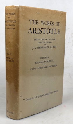 Item #46395 The Works of... Volume IV. Historia Animalium [translated] D'Arcy Wentworth Thompson....
