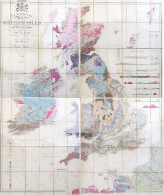 Item #49942 Geological Map of the British Isles and Part of France. Showing also the Inland...