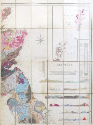 Geological Map of the British Isles and Part of France. Showing also the Inland Navigation by Means of Rivers and Canals, Railways and Principal Roads, and Sites of the Minerals...