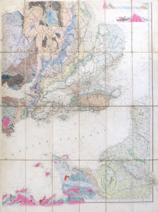 Geological Map of the British Isles and Part of France. Showing also the Inland Navigation by Means of Rivers and Canals, Railways and Principal Roads, and Sites of the Minerals...