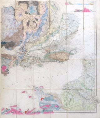 Geological Map of the British Isles and Part of France. Showing also the Inland Navigation by Means of Rivers and Canals, Railways and Principal Roads, and Sites of the Minerals...