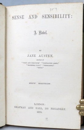Sense and Sensibility: A Novel.